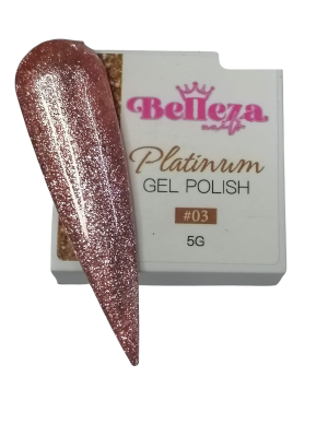 gel platinum #03 belleza nails