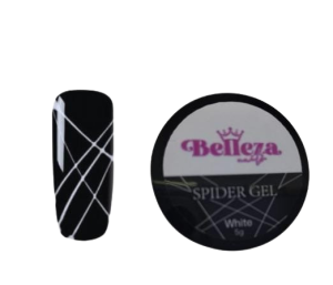 gel spider white belleza nails