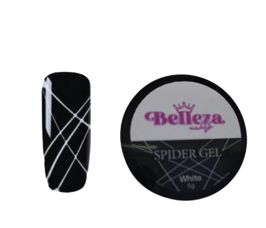 gel spider white belleza nails