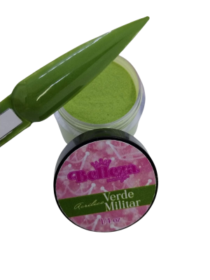acrilico belleza nails verde militar 1/4 oz