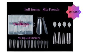tips full forms mix french belleza nails